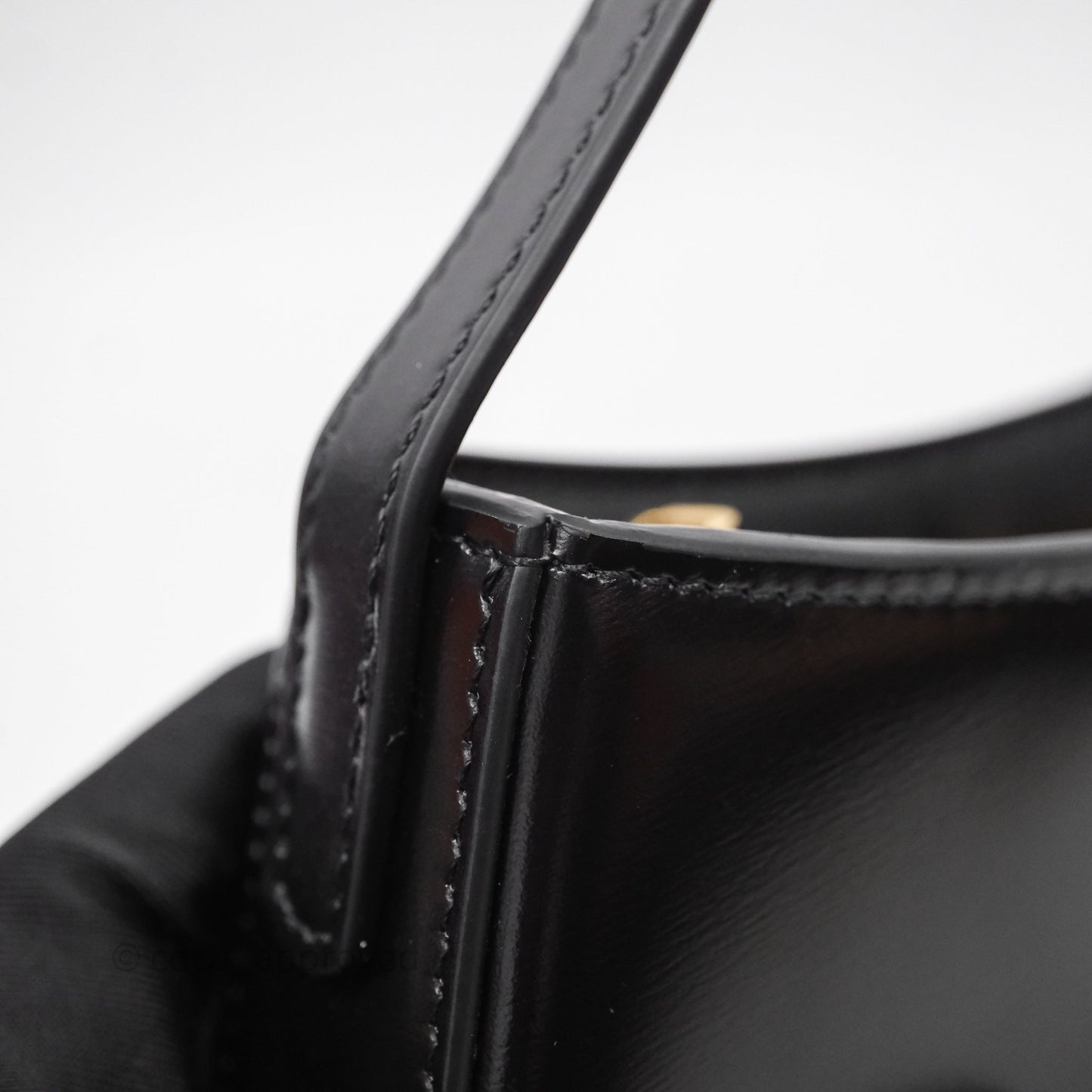 Celine Medium Tilly Bag in Shiny Calfskin Black