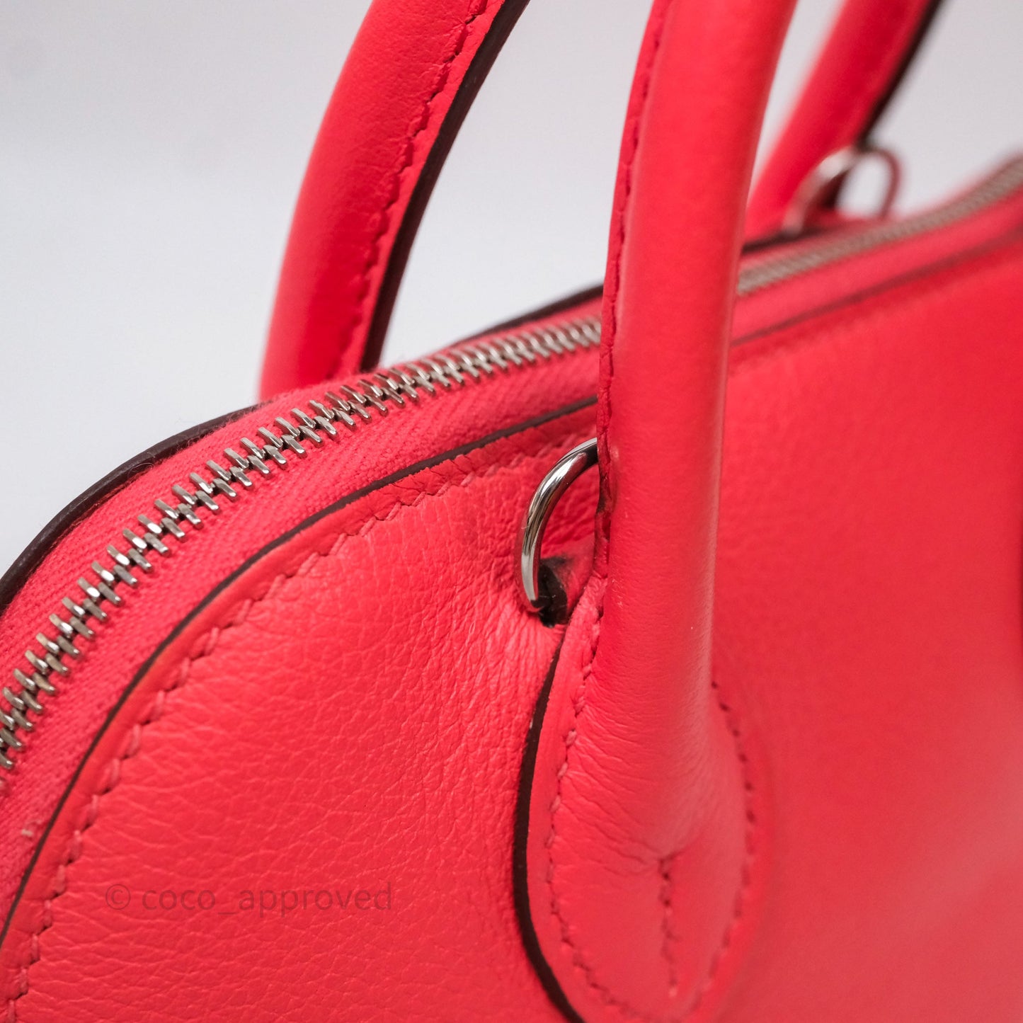Hermès Bolide Mini 1923 Rose Texas 0E/ Cuivre 6C Evercolor Palladium Hardware