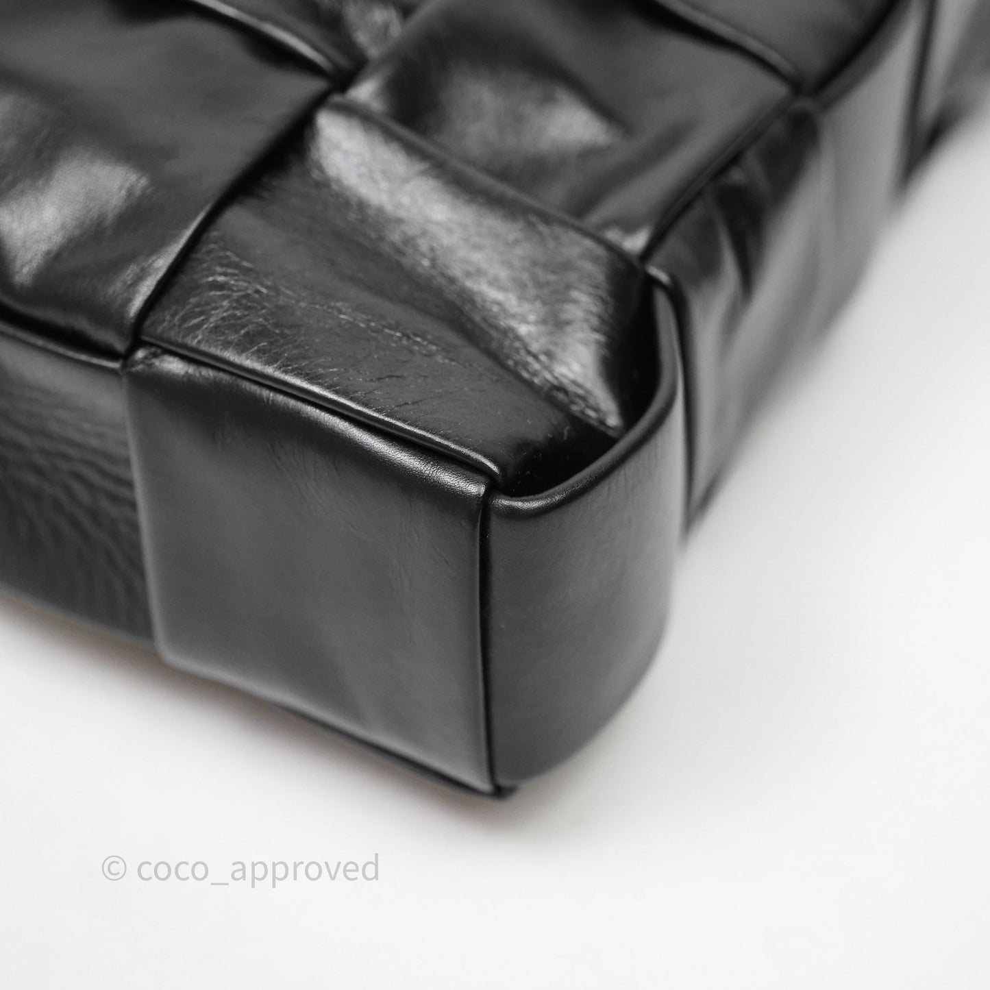 Bottega Veneta Maxi Paper Cassette Bag Calfskin Intrecciato Black