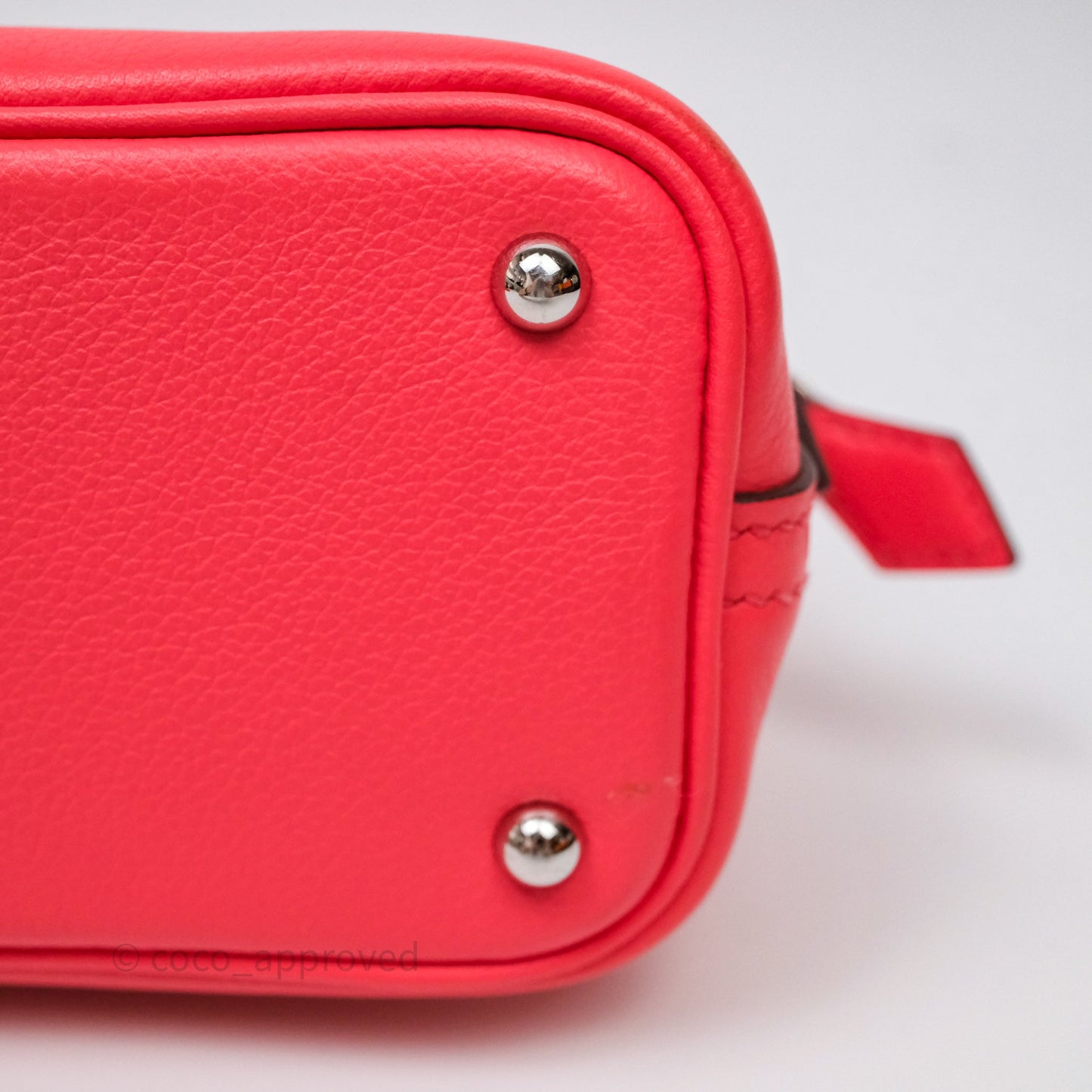 Hermès Bolide Mini 1923 Rose Texas 0E/ Cuivre 6C Evercolor Palladium Hardware