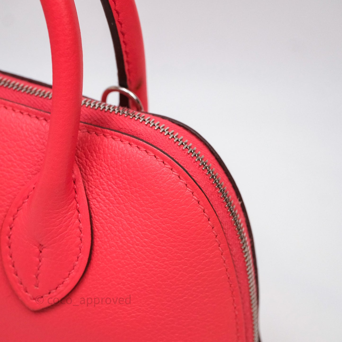 Hermès Bolide Mini 1923 Rose Texas 0E/ Cuivre 6C Evercolor Palladium Hardware