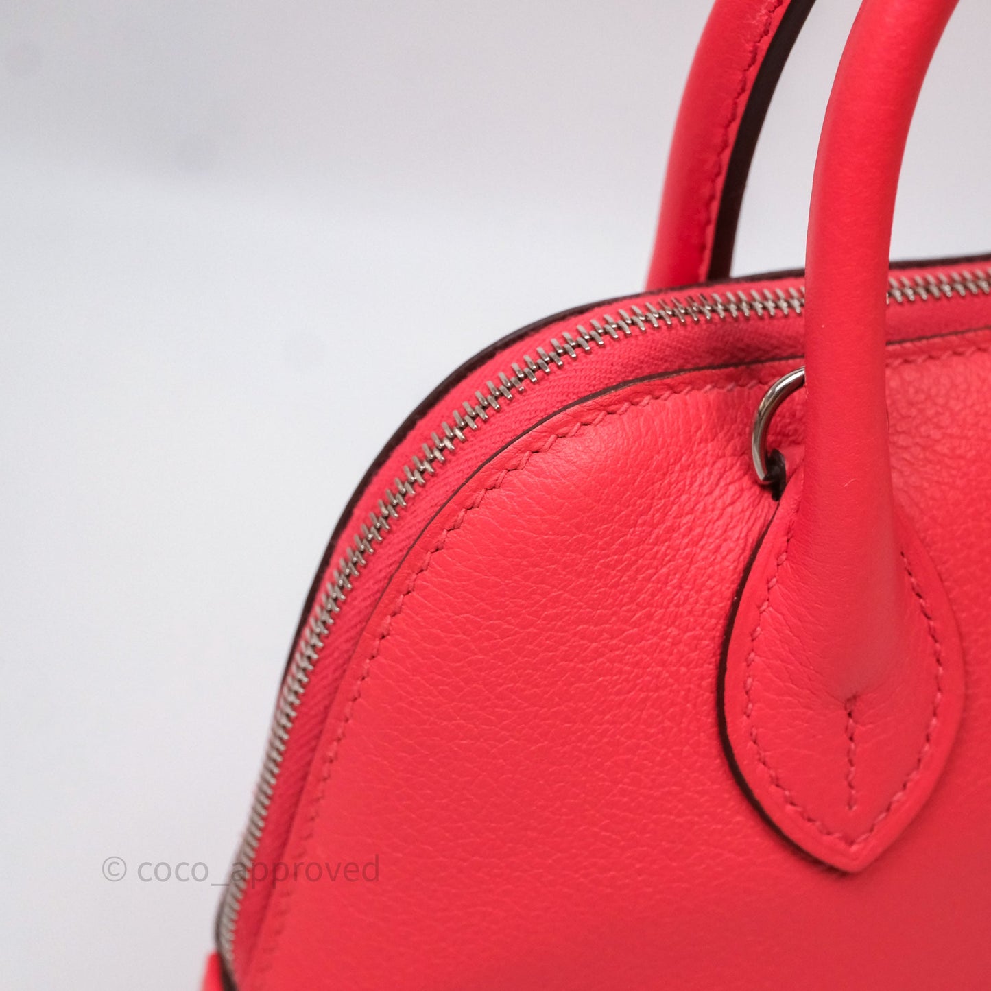 Hermès Bolide Mini 1923 Rose Texas 0E/ Cuivre 6C Evercolor Palladium Hardware