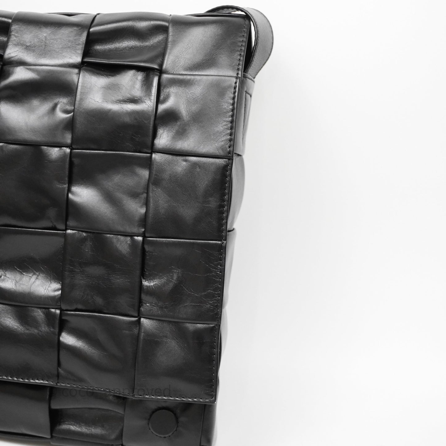 Bottega Veneta Maxi Paper Cassette Bag Calfskin Intrecciato Black