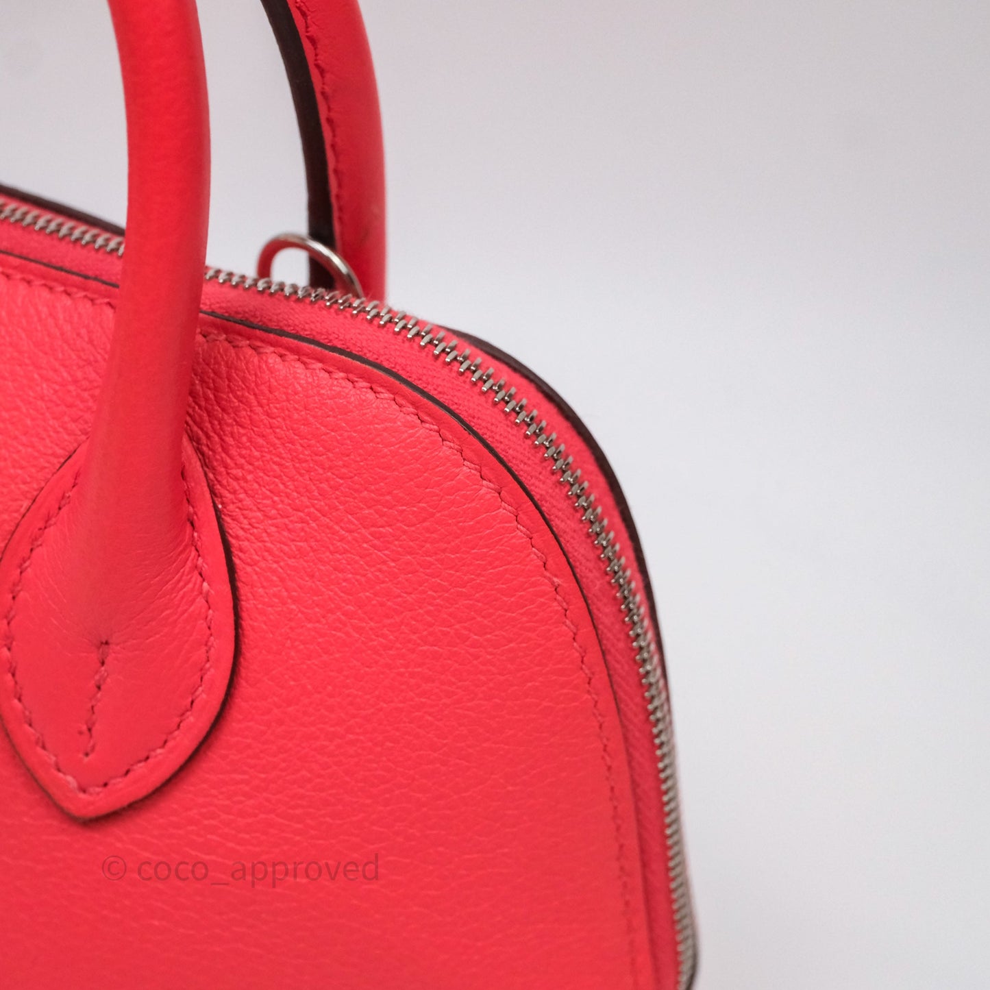 Hermès Bolide Mini 1923 Rose Texas 0E/ Cuivre 6C Evercolor Palladium Hardware