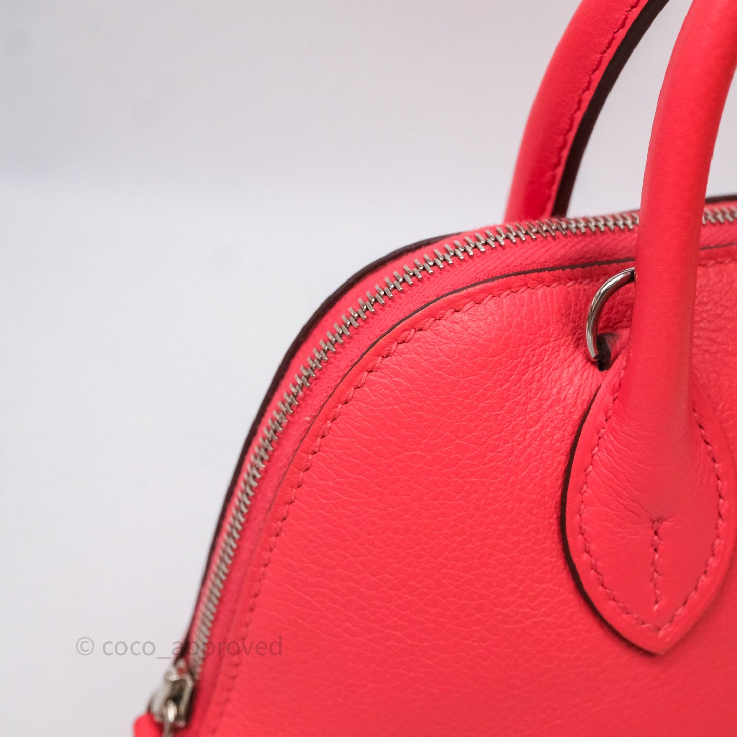 Hermès Bolide Mini 1923 Rose Texas 0E/ Cuivre 6C Evercolor Palladium Hardware
