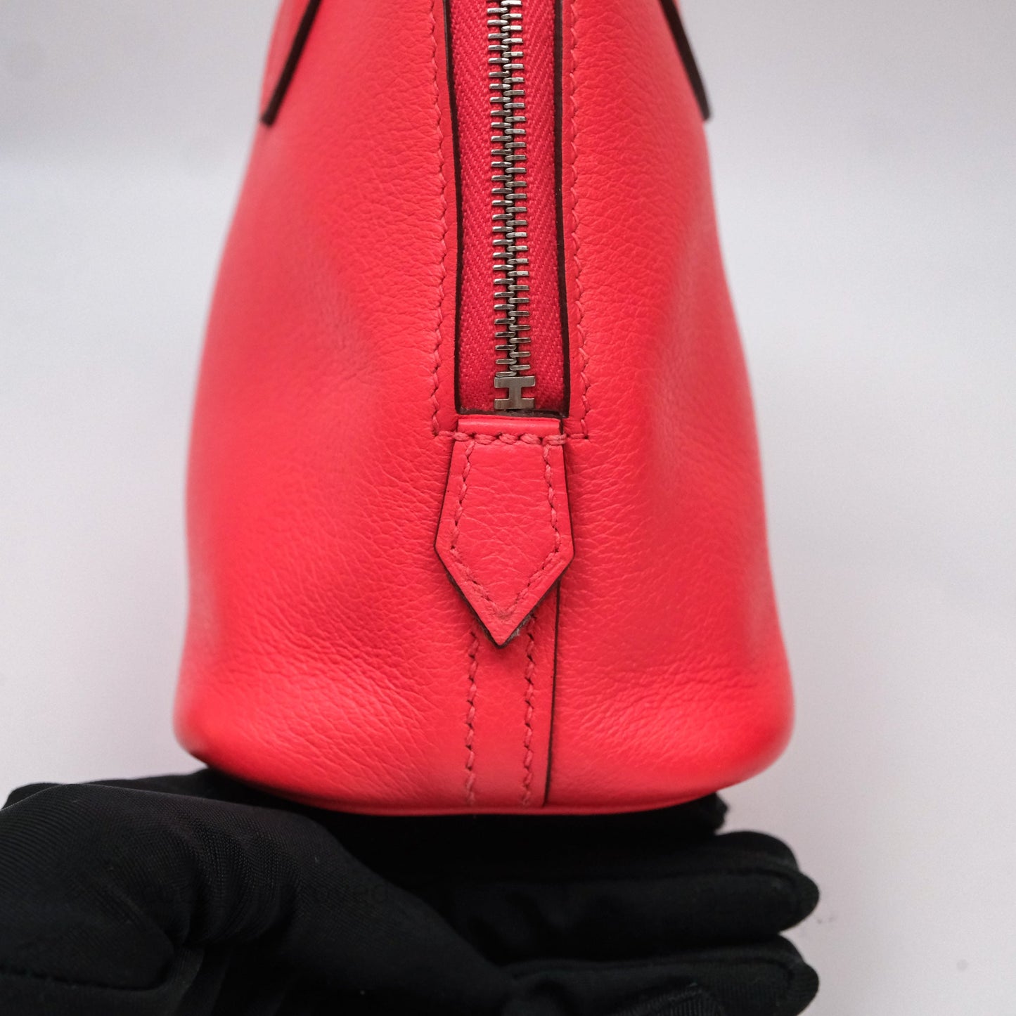 Hermès Bolide Mini 1923 Rose Texas 0E/ Cuivre 6C Evercolor Palladium Hardware