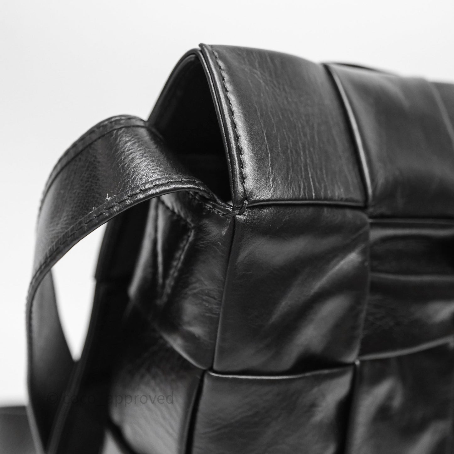 Bottega Veneta Maxi Paper Cassette Bag Calfskin Intrecciato Black