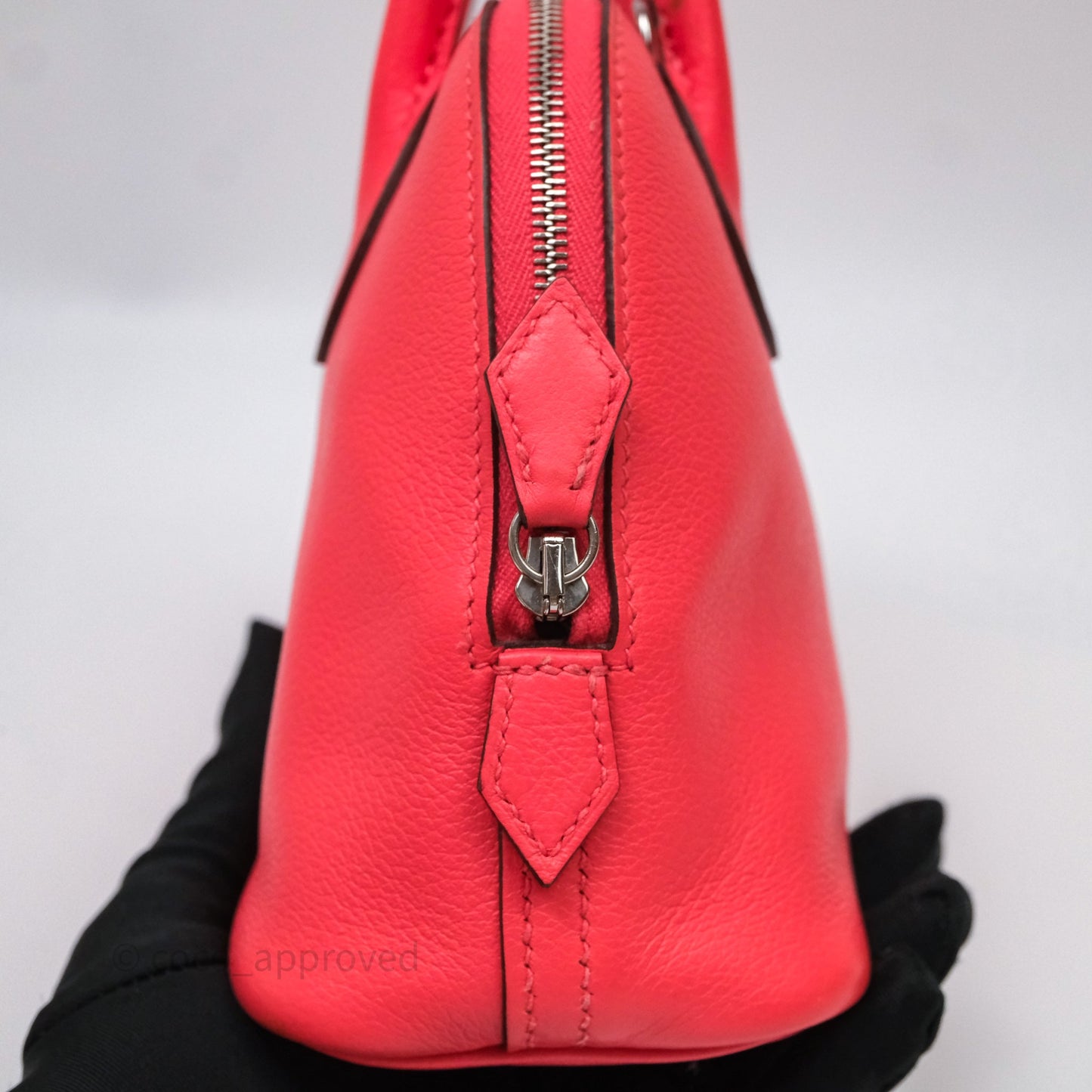 Hermès Bolide Mini 1923 Rose Texas 0E/ Cuivre 6C Evercolor Palladium Hardware