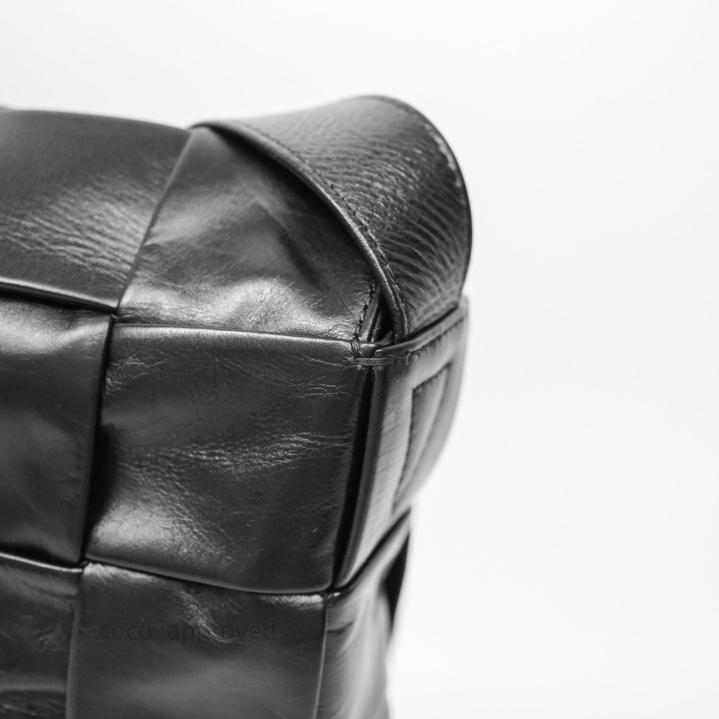 Bottega Veneta Maxi Paper Cassette Bag Calfskin Intrecciato Black