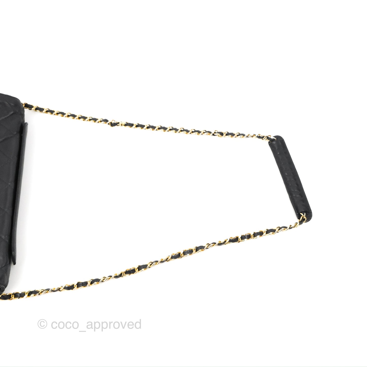 Chanel Vintage Midnight Blue Lambskin Pochette Chain Shoulder Bag