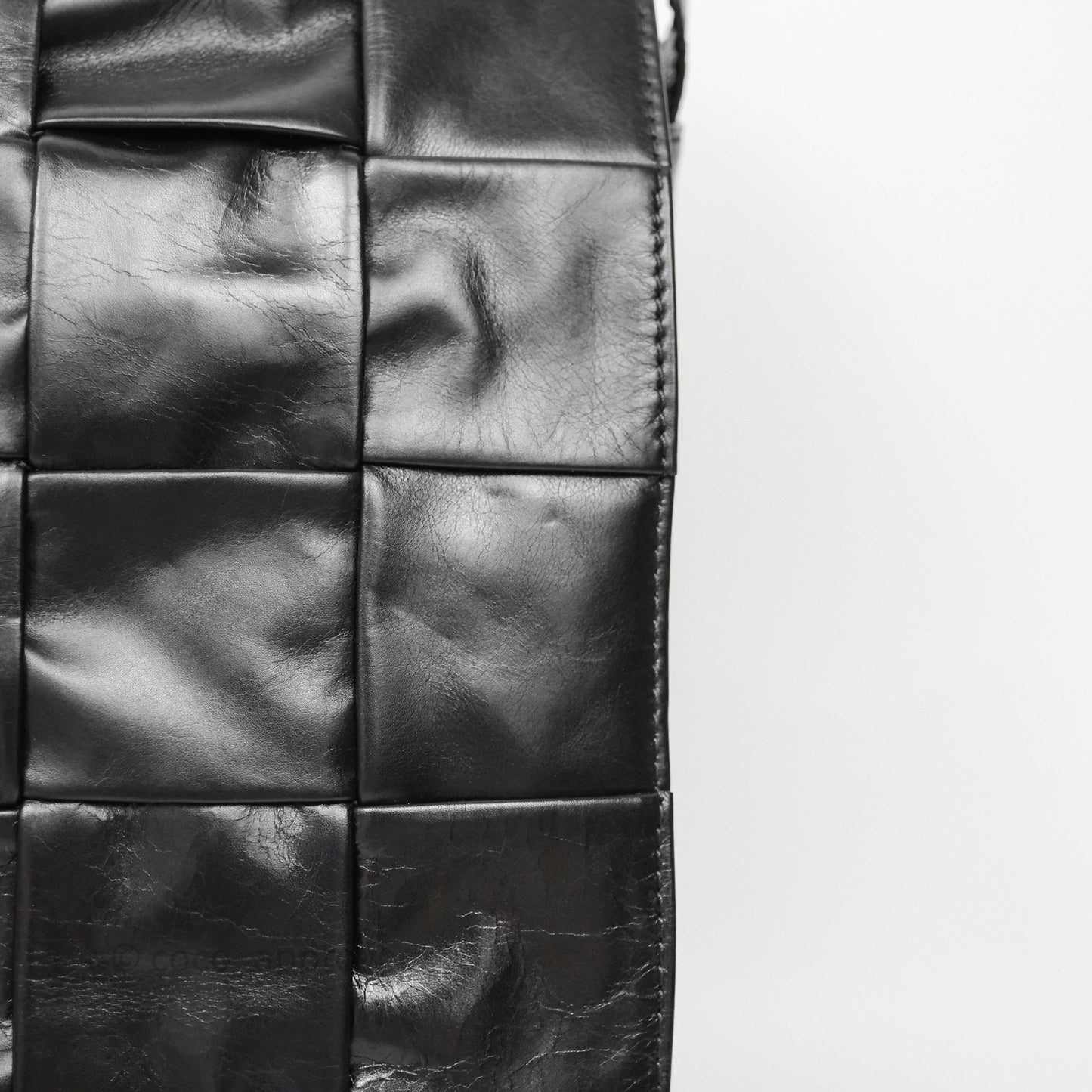 Bottega Veneta Maxi Paper Cassette Bag Calfskin Intrecciato Black