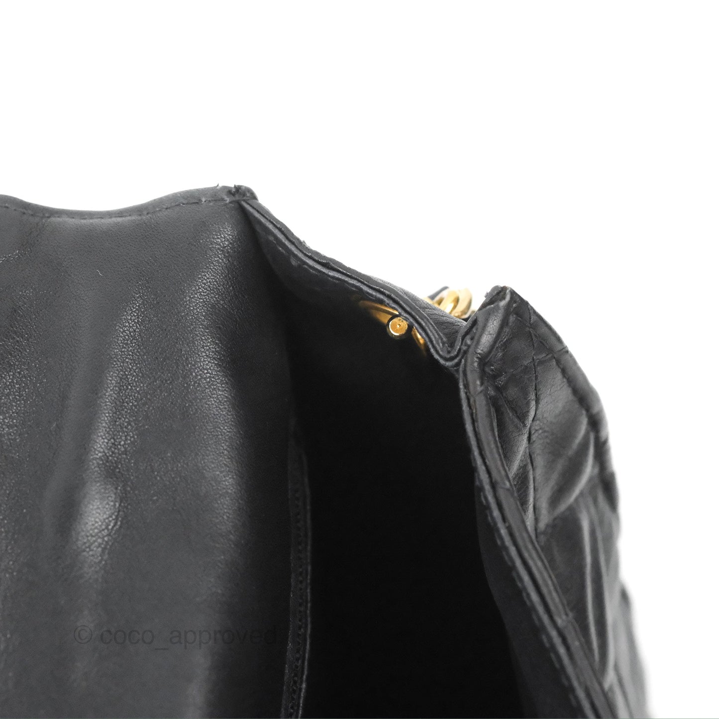 Chanel Vintage Midnight Blue Lambskin Pochette Chain Shoulder Bag