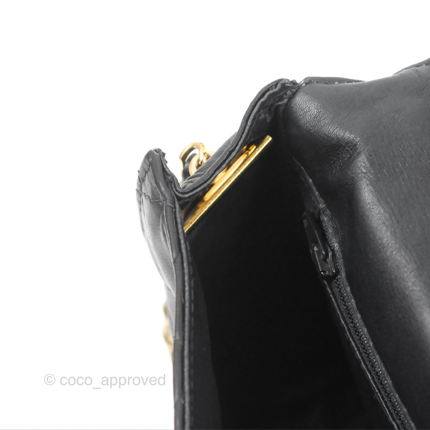 Chanel Vintage Midnight Blue Lambskin Pochette Chain Shoulder Bag