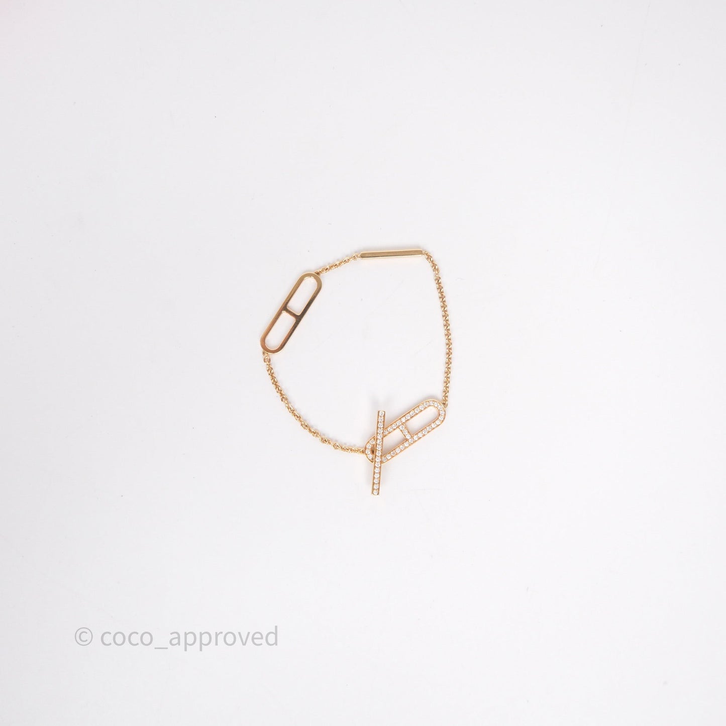 Hermès Ever Chaine d'Ancre Bracelet Diamonds Rose Gold