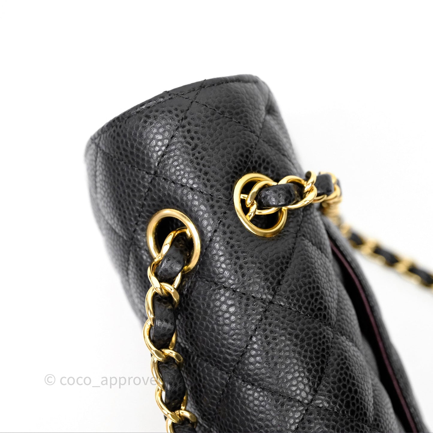 Chanel Classic M/L Medium Flap Quilted Black Caviar Gold Hardware