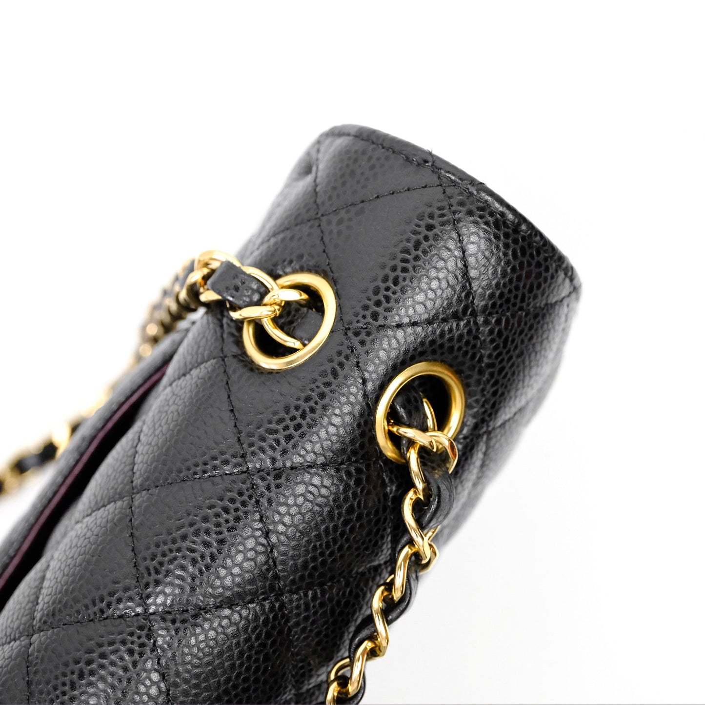 Chanel Classic M/L Medium Flap Quilted Black Caviar Gold Hardware