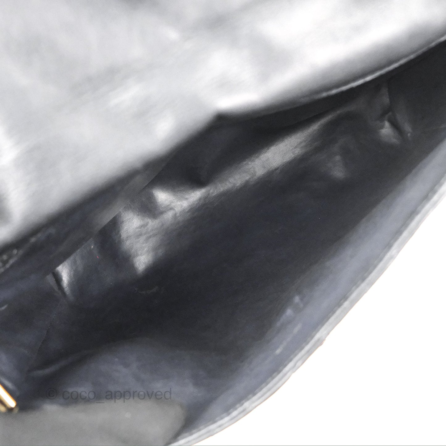 Chanel Vintage Midnight Blue Lambskin Pochette Chain Shoulder Bag
