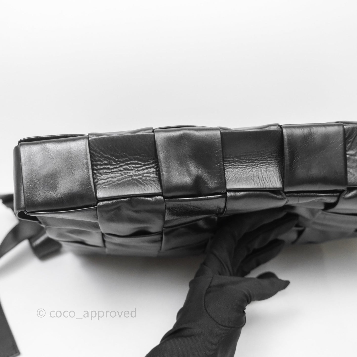 Bottega Veneta Maxi Paper Cassette Bag Calfskin Intrecciato Black