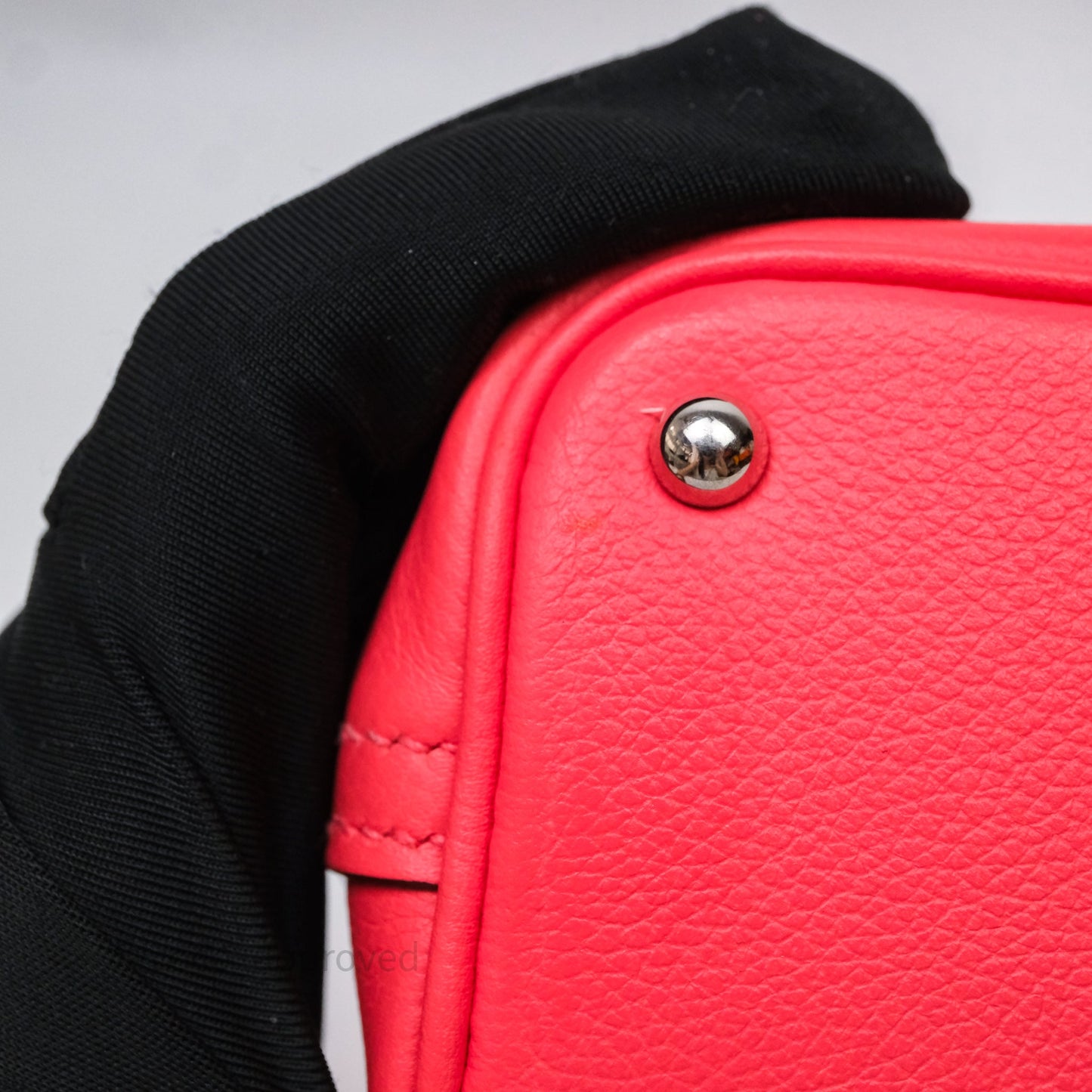 Hermès Bolide Mini 1923 Rose Texas 0E/ Cuivre 6C Evercolor Palladium Hardware