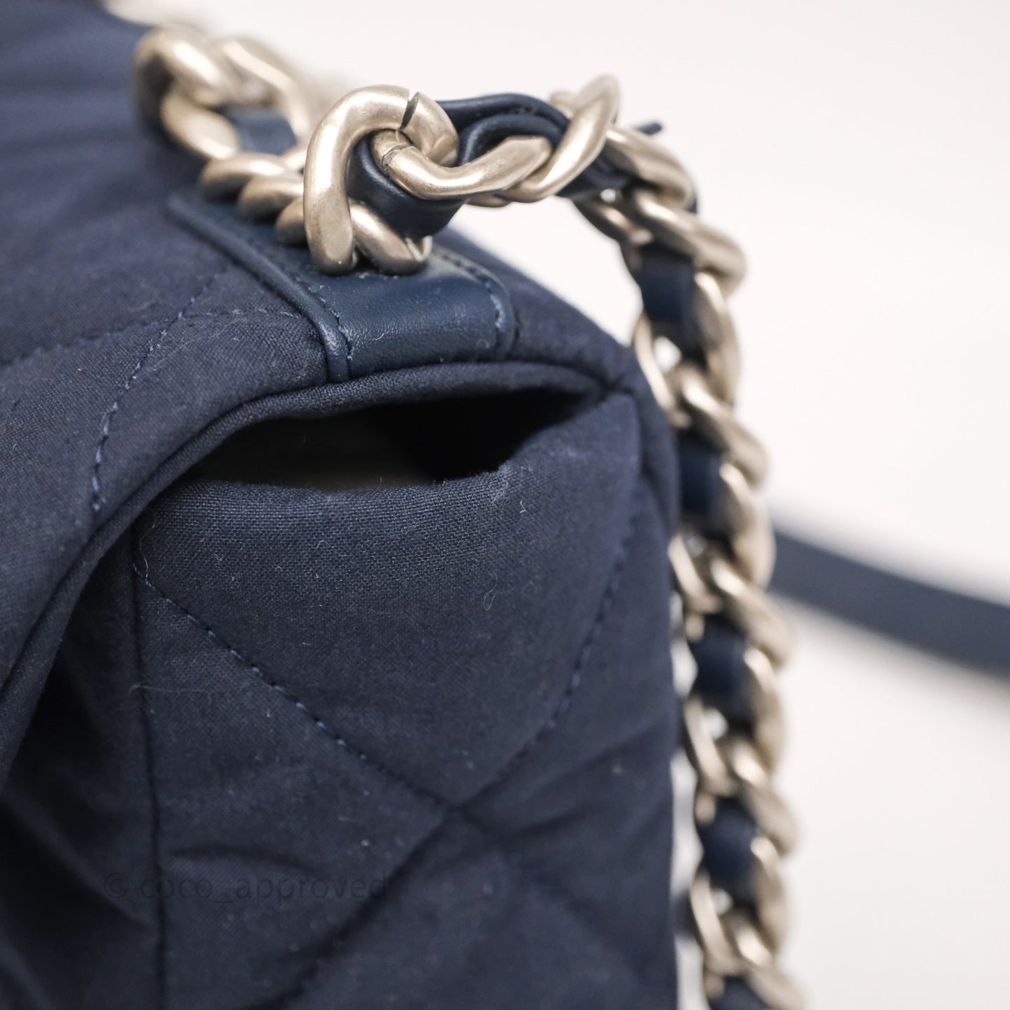 Chanel 19 Small Dark Navy Fabric Mixed Hardware