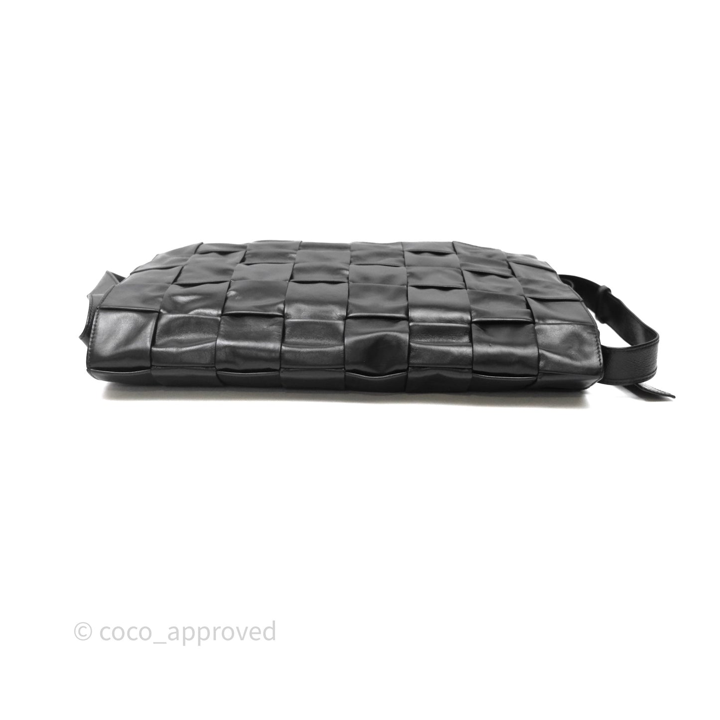 Bottega Veneta Maxi Paper Cassette Bag Calfskin Intrecciato Black