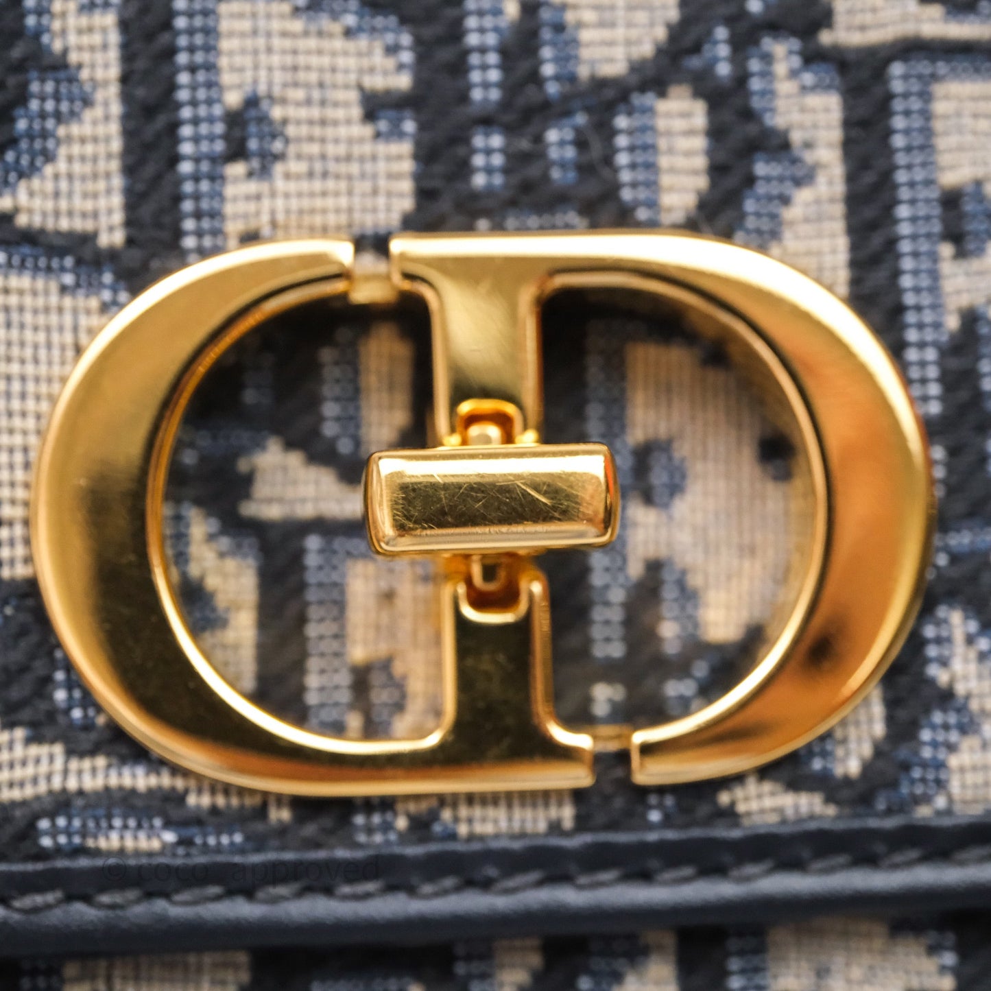 Christian Dior 30 Montaigne Avenue Bag Blue Dior Oblique Jacquard
