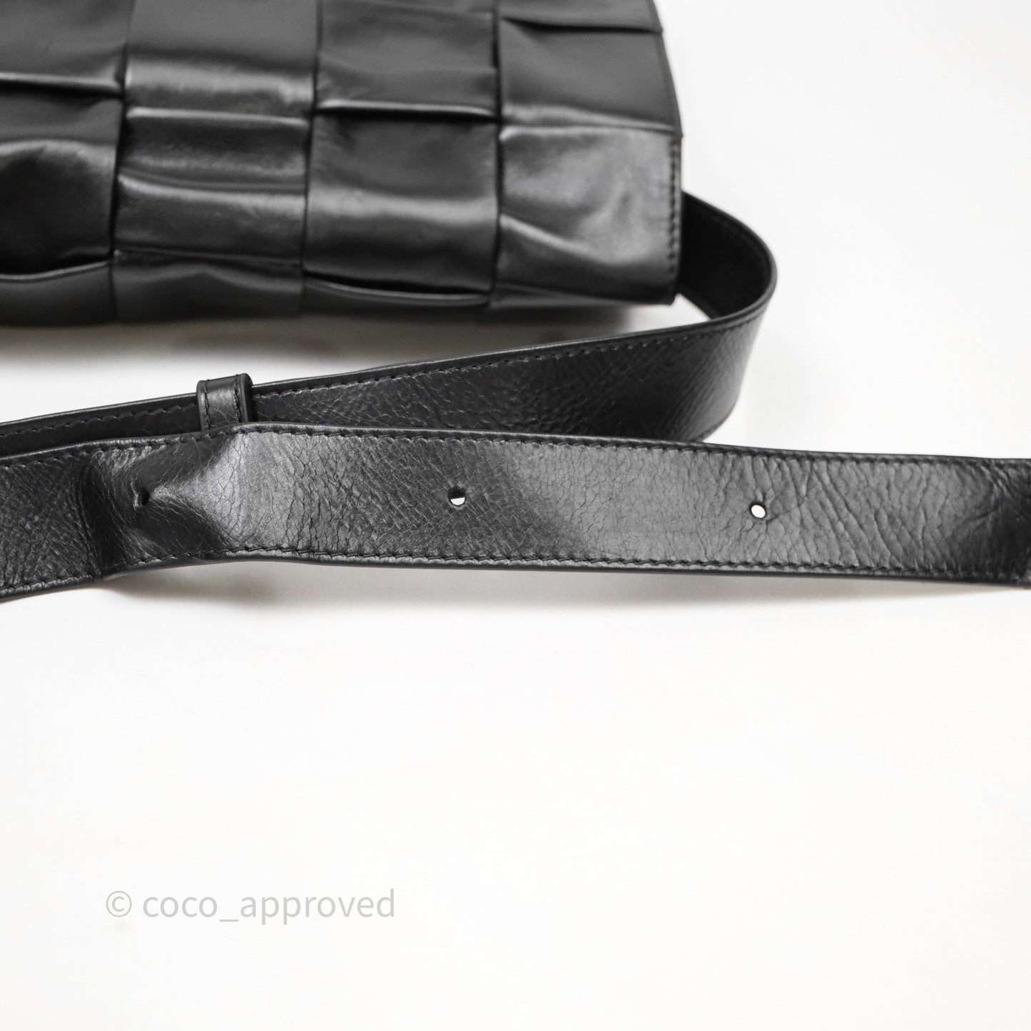 Bottega Veneta Maxi Paper Cassette Bag Calfskin Intrecciato Black