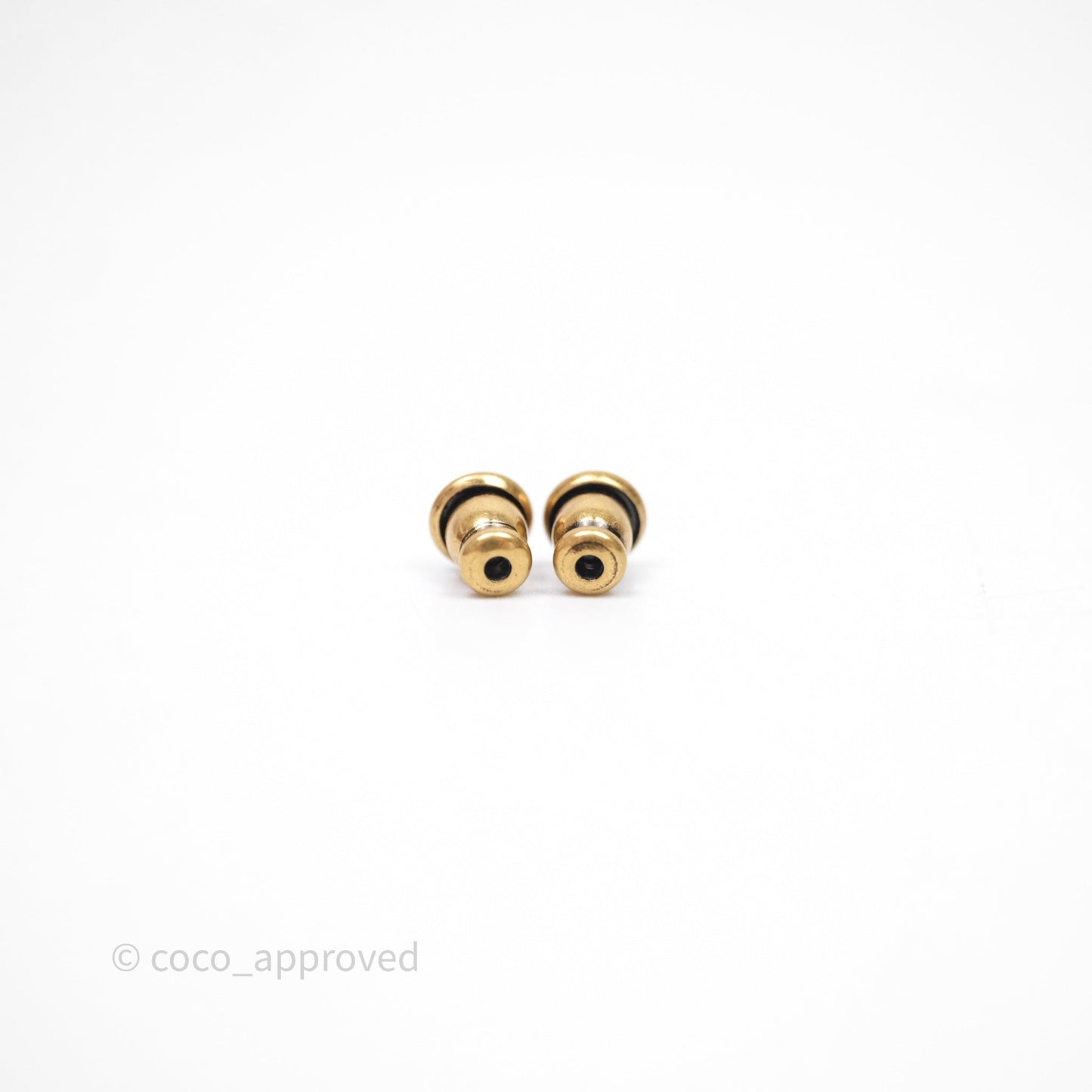 Christian Dior Crystal J'Adior Dangle Chain Earrings Gold Tone