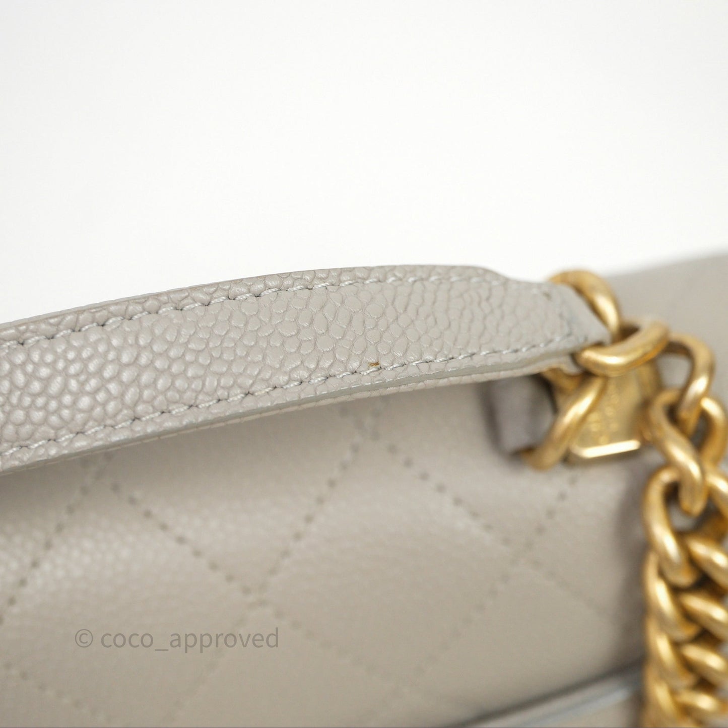 Chanel Chic Affinity Small Grained Calfskin Grey Gold Hardware