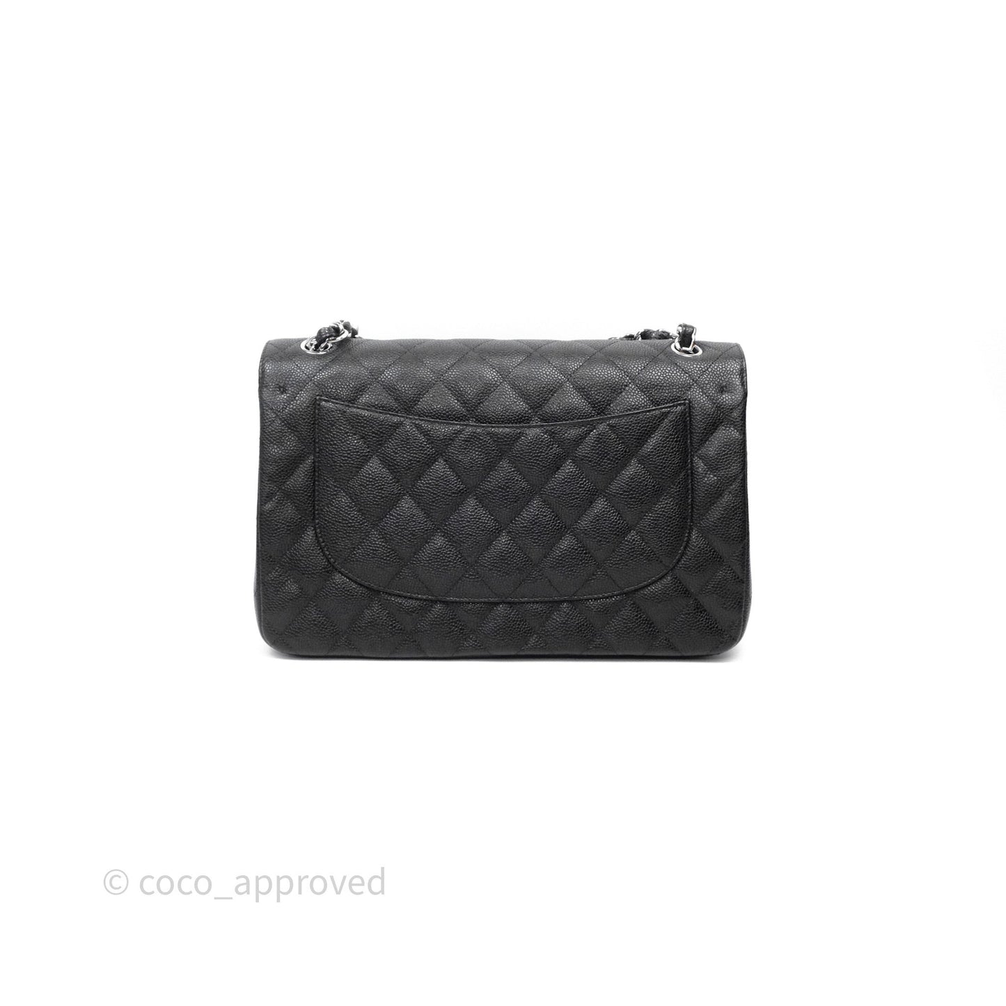 Chanel Jumbo Double Flap Black Caviar Silver Hardware⁣⁣