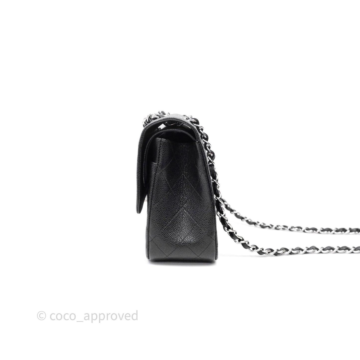 Chanel Jumbo Double Flap Black Caviar Silver Hardware⁣⁣