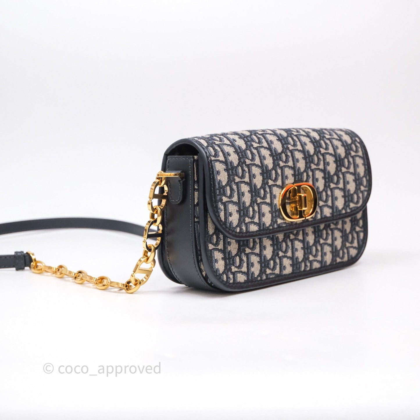 Christian Dior 30 Montaigne Avenue Bag Blue Dior Oblique Jacquard