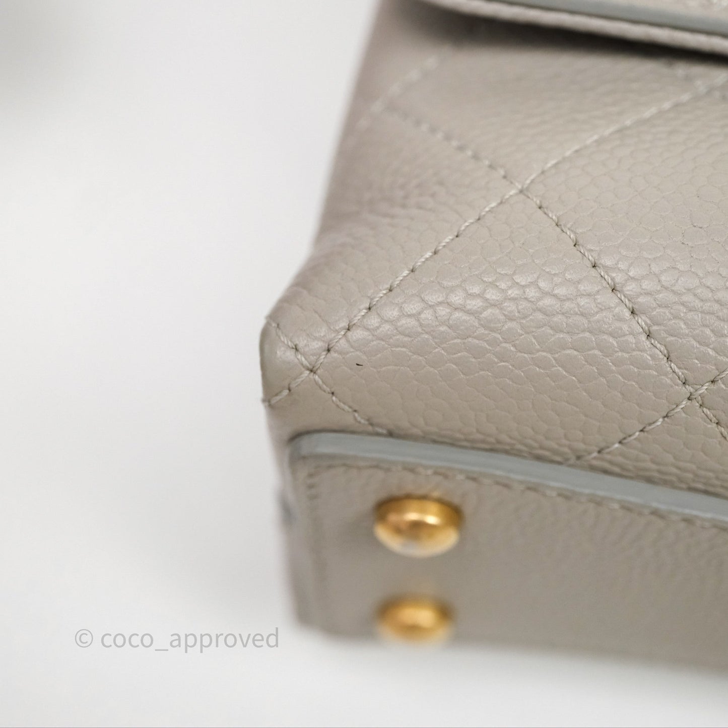 Chanel Chic Affinity Small Grained Calfskin Grey Gold Hardware