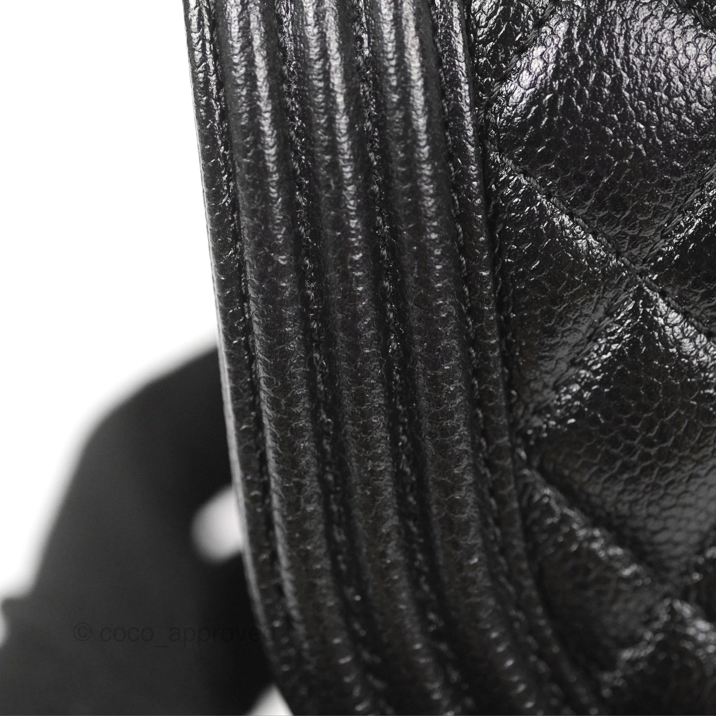 Chanel Boy Messenger Bag Black Caviar Aged Gold Hardware