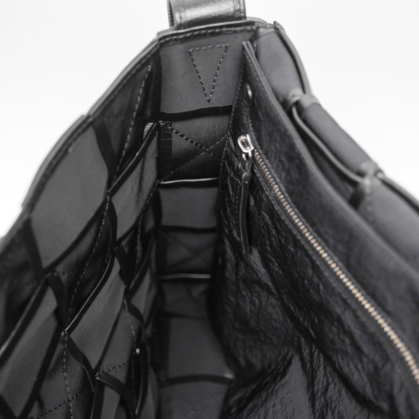 Bottega Veneta Maxi Paper Cassette Bag Calfskin Intrecciato Black