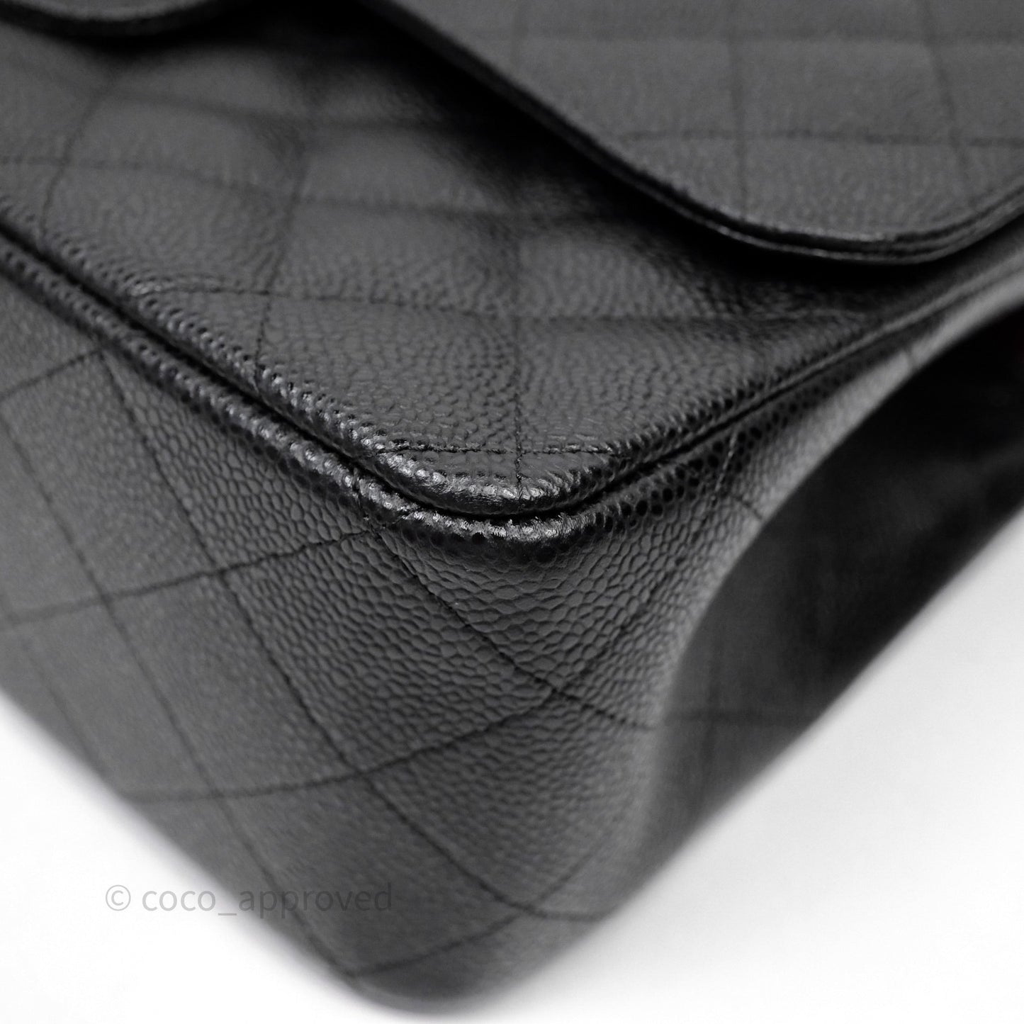 Chanel Jumbo Double Flap Black Caviar Silver Hardware⁣⁣