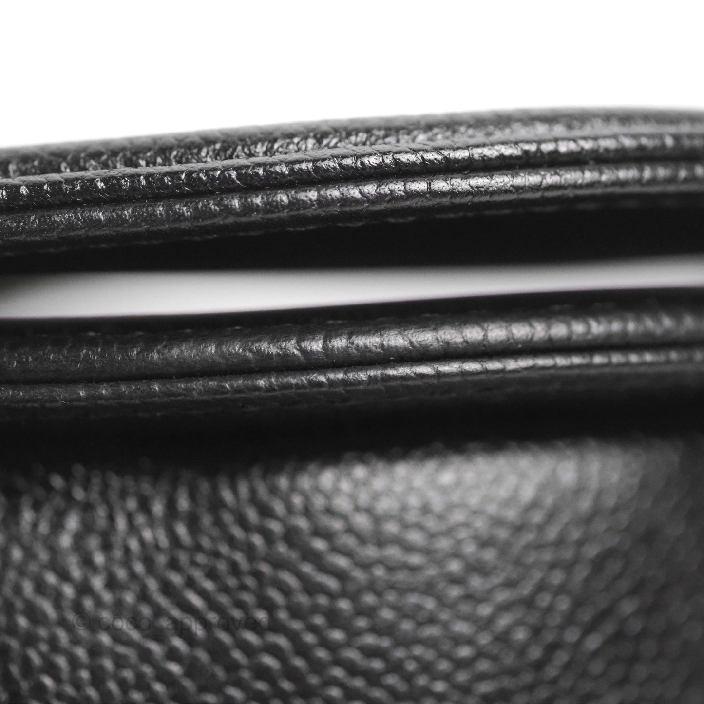 Chanel Boy Messenger Bag Black Caviar Aged Gold Hardware