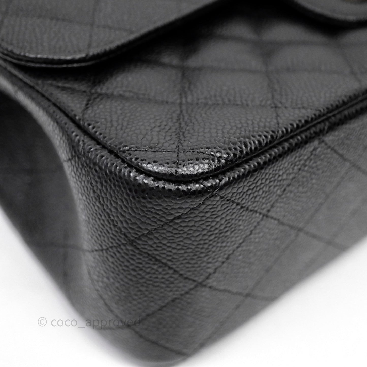 Chanel Jumbo Double Flap Black Caviar Silver Hardware⁣⁣