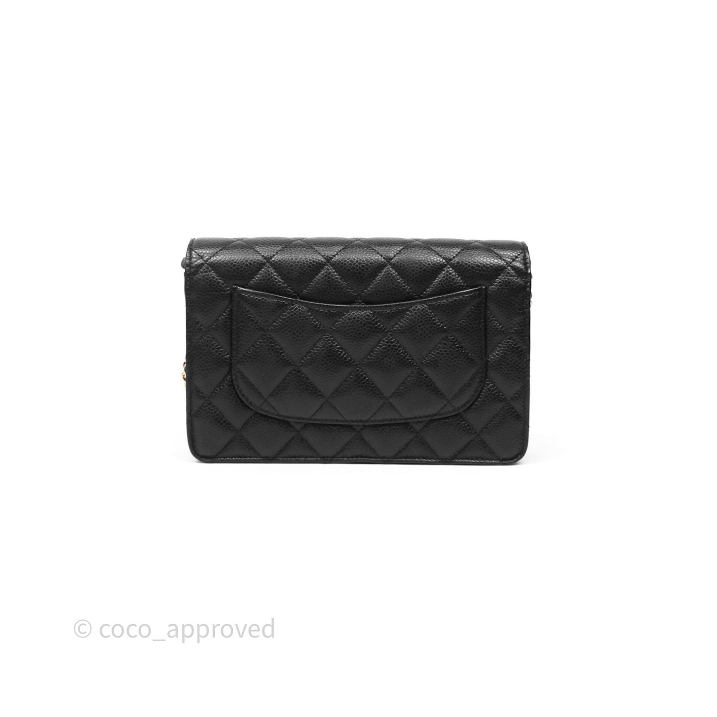 Chanel Quilted WOC Black Caviar Gold Hardware
