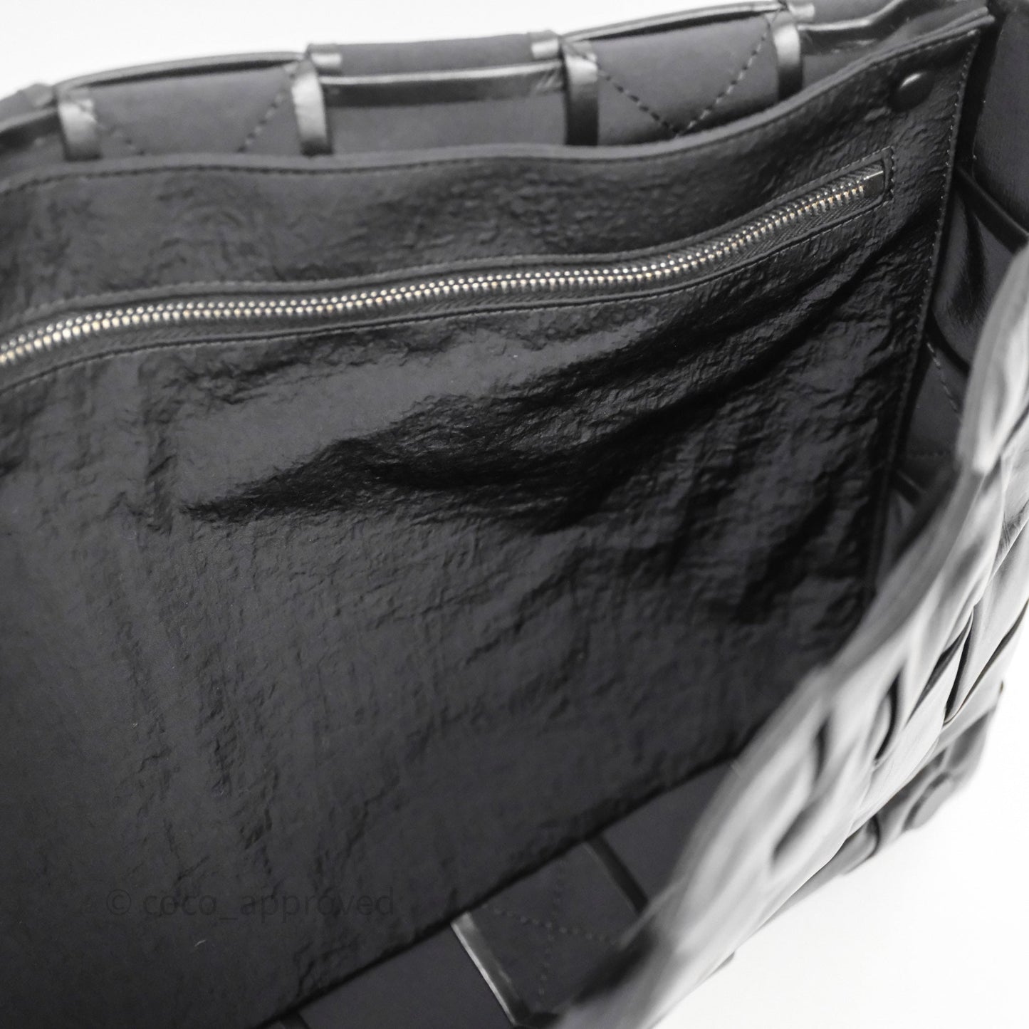 Bottega Veneta Maxi Paper Cassette Bag Calfskin Intrecciato Black