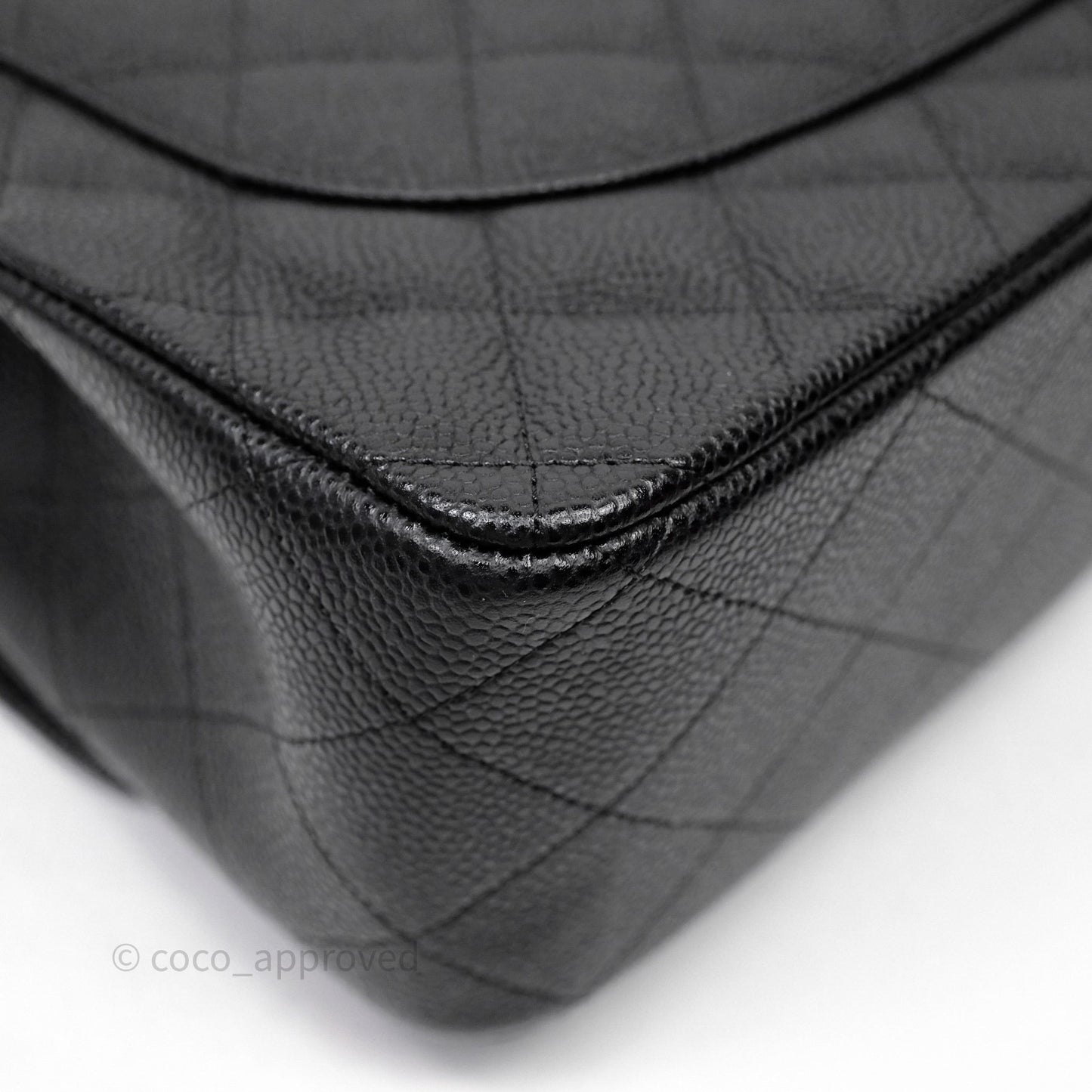 Chanel Jumbo Double Flap Black Caviar Silver Hardware⁣⁣