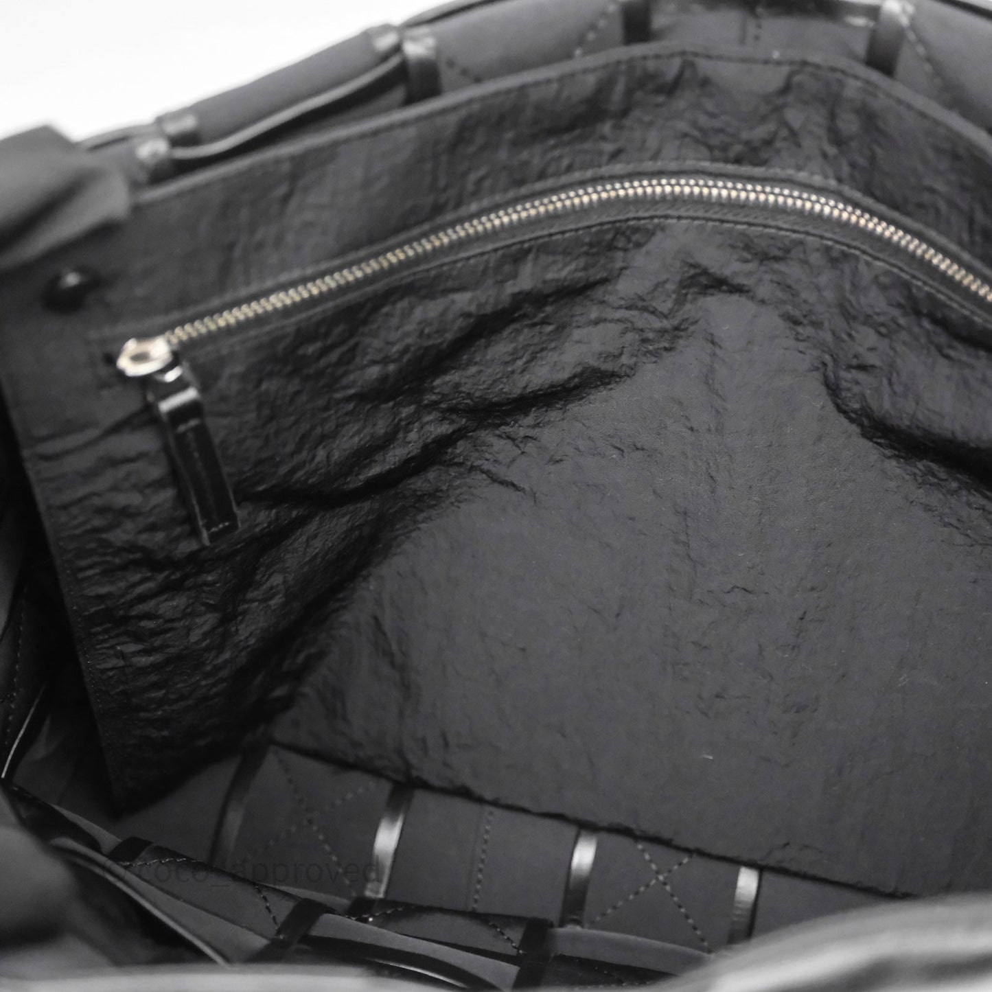 Bottega Veneta Maxi Paper Cassette Bag Calfskin Intrecciato Black