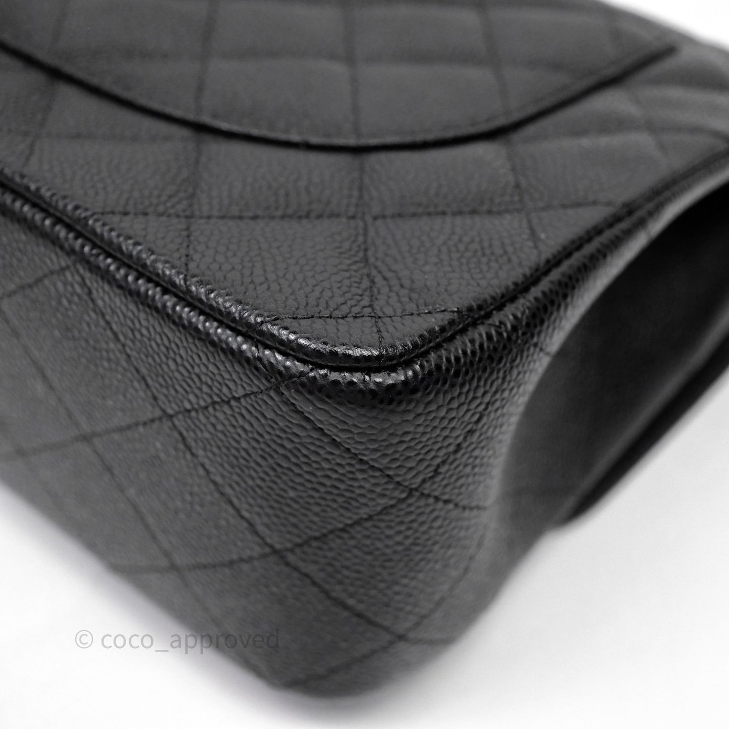 Chanel Jumbo Double Flap Black Caviar Silver Hardware⁣⁣