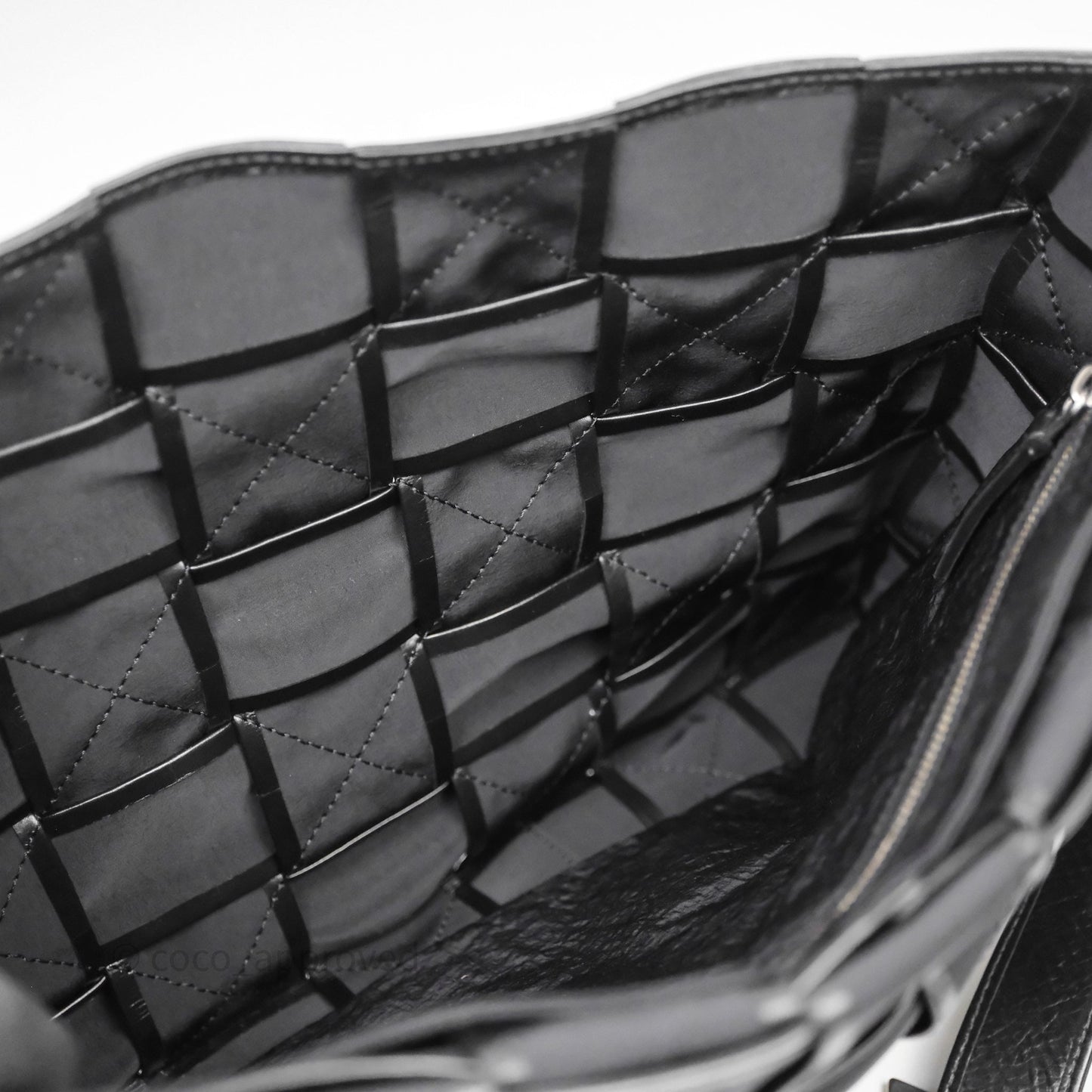 Bottega Veneta Maxi Paper Cassette Bag Calfskin Intrecciato Black