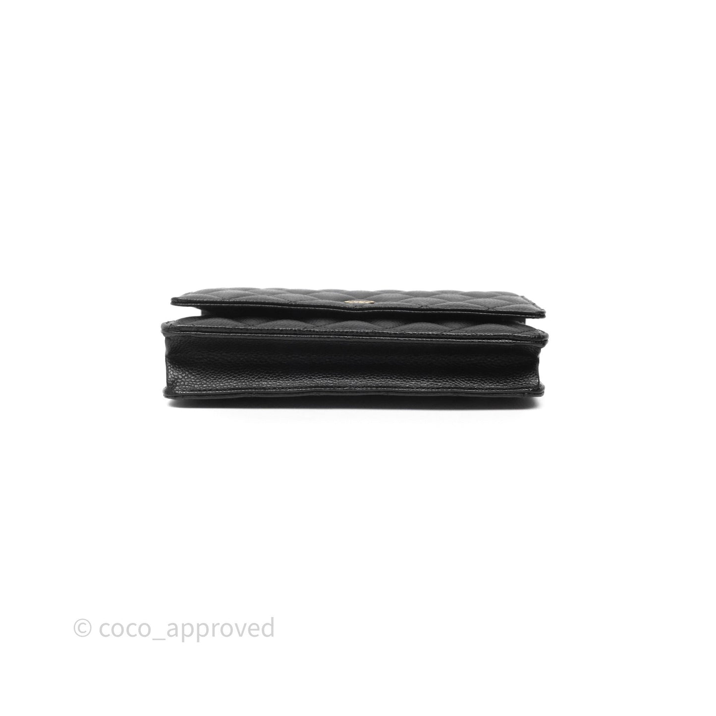 Chanel Quilted WOC Black Caviar Gold Hardware