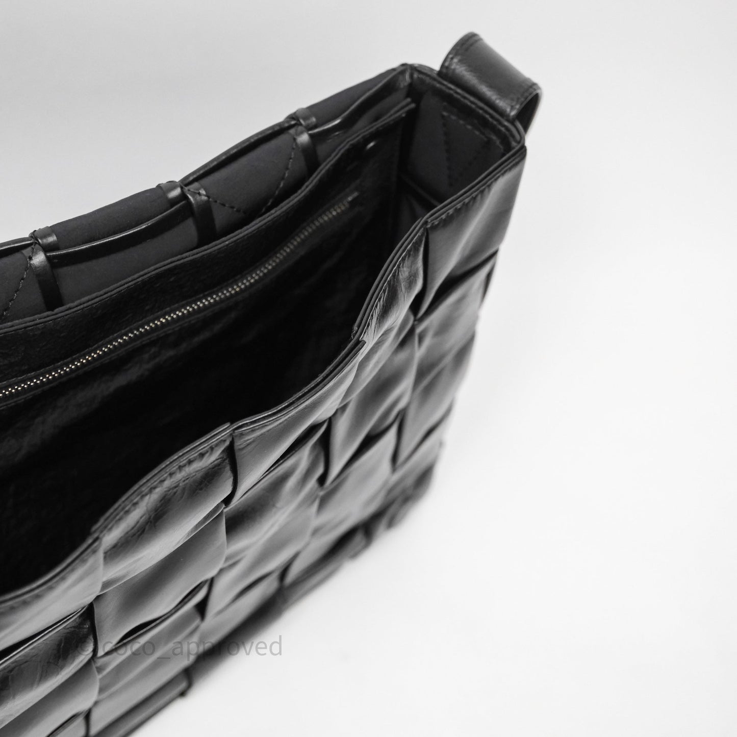 Bottega Veneta Maxi Paper Cassette Bag Calfskin Intrecciato Black