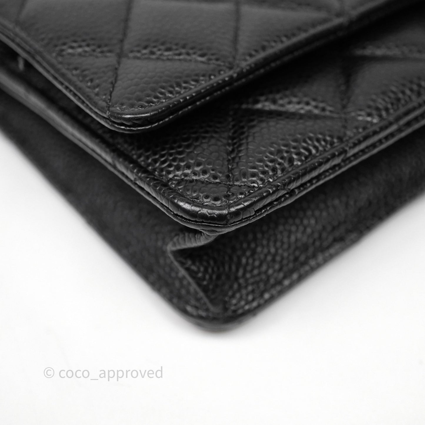 Chanel Quilted WOC Black Caviar Gold Hardware