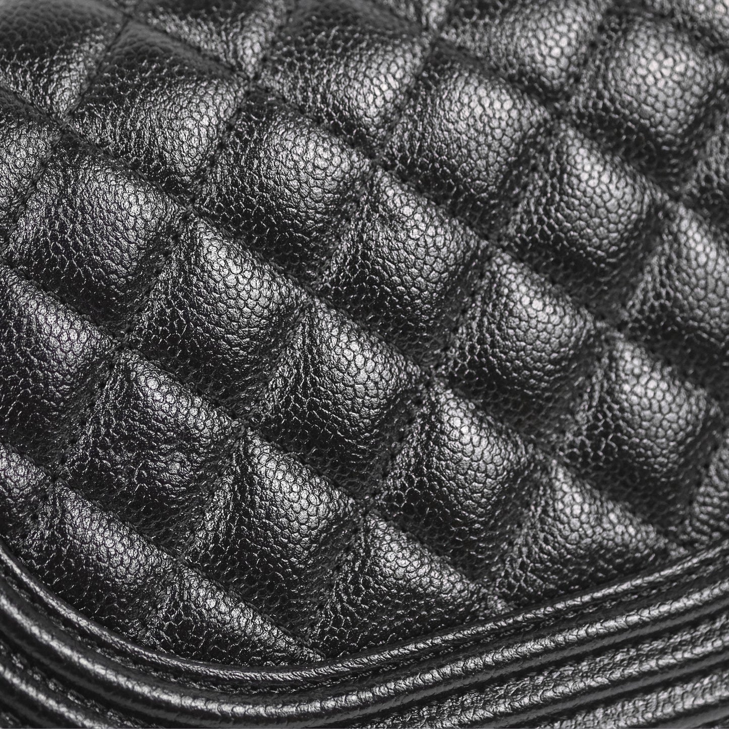 Chanel Boy Messenger Bag Black Caviar Aged Gold Hardware