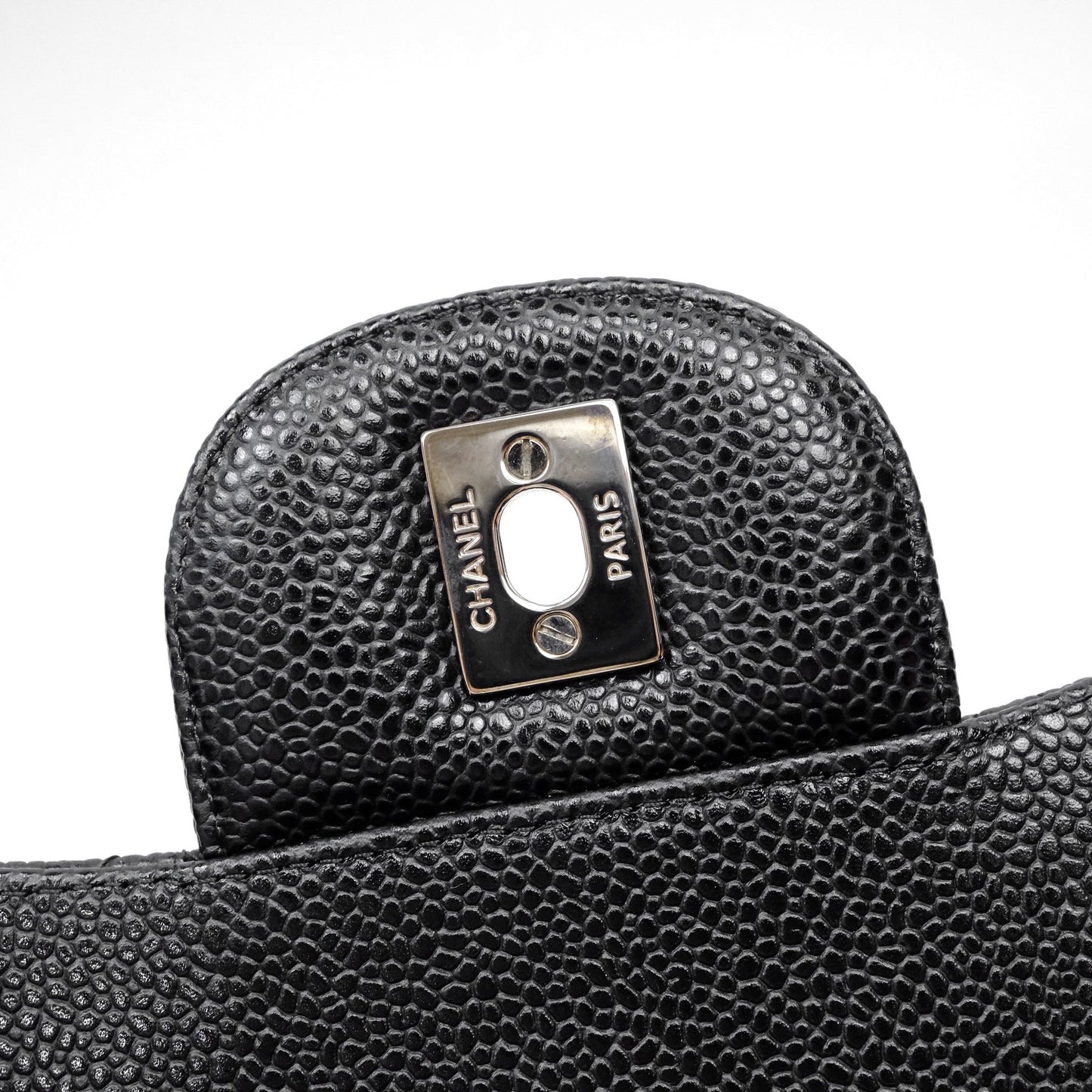 Chanel Jumbo Double Flap Black Caviar Silver Hardware⁣⁣
