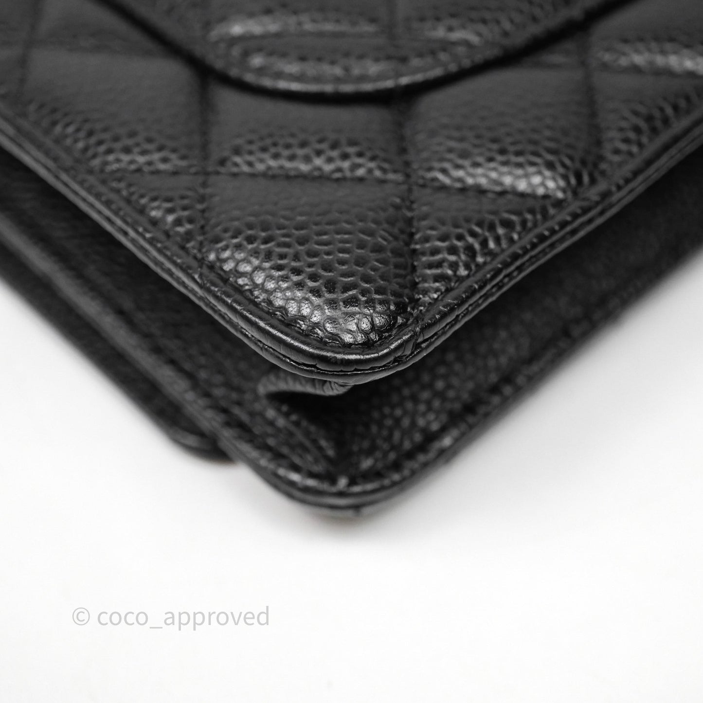 Chanel Quilted WOC Black Caviar Gold Hardware